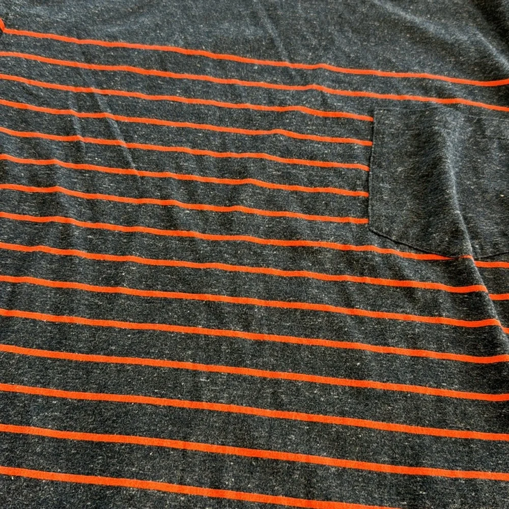 Men’s Orange and Blue Striped Slim Fit Crewneck T-Shirt J.Crew Size XL